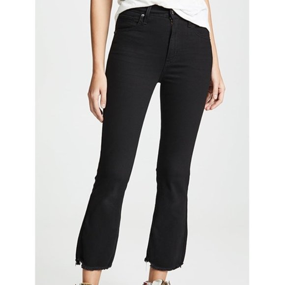 Levi's Denim - LEVI'S Mile High Crop Flare Black Jeans
